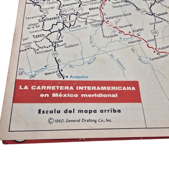 Vintage 1960 Esso Mapa De La República De Panamá Foldable Road Map LI632 - Picture 6 of 6